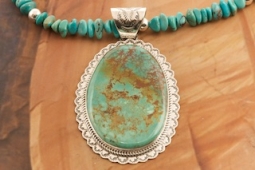 Day 11 Deal - Genuine Manassa Turquoise Pendant and Necklace Set